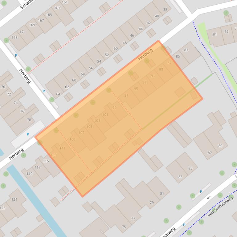 Kaart van postcodegebied 2264KR.