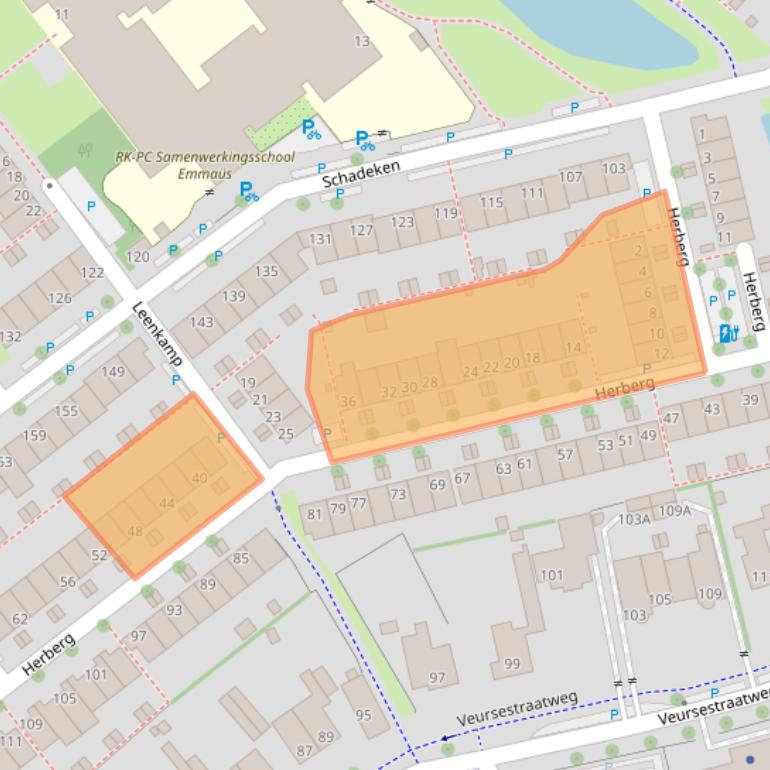 Kaart van postcodegebied 2264KT.