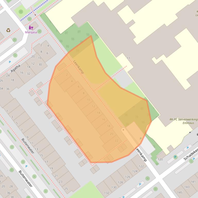 Kaart van postcodegebied 2264KX.