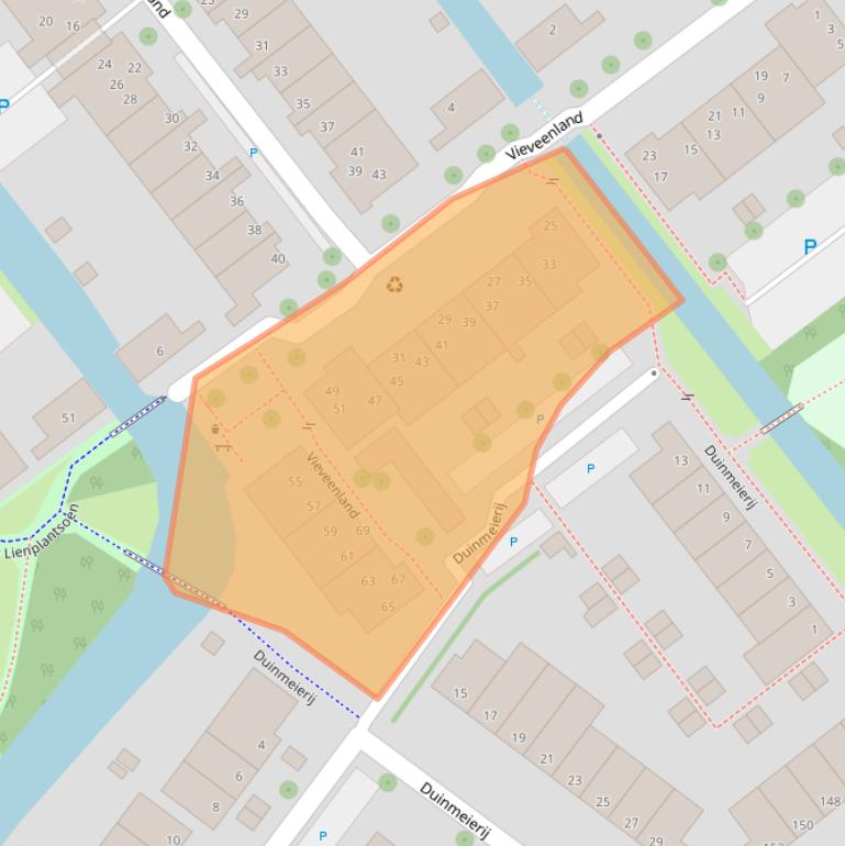 Kaart van postcodegebied 2264LB.