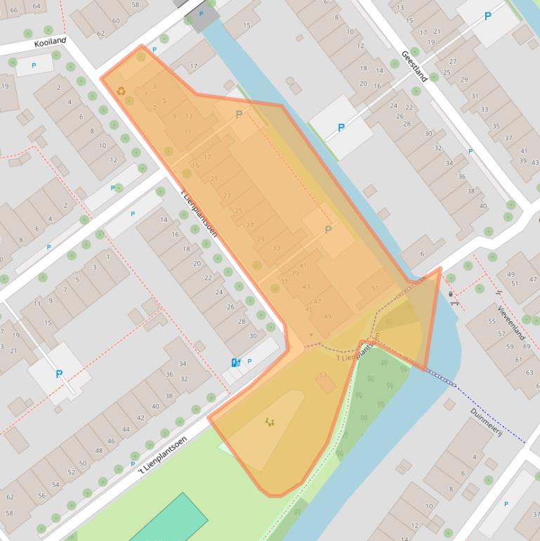 Kaart van postcodegebied 2264MA.