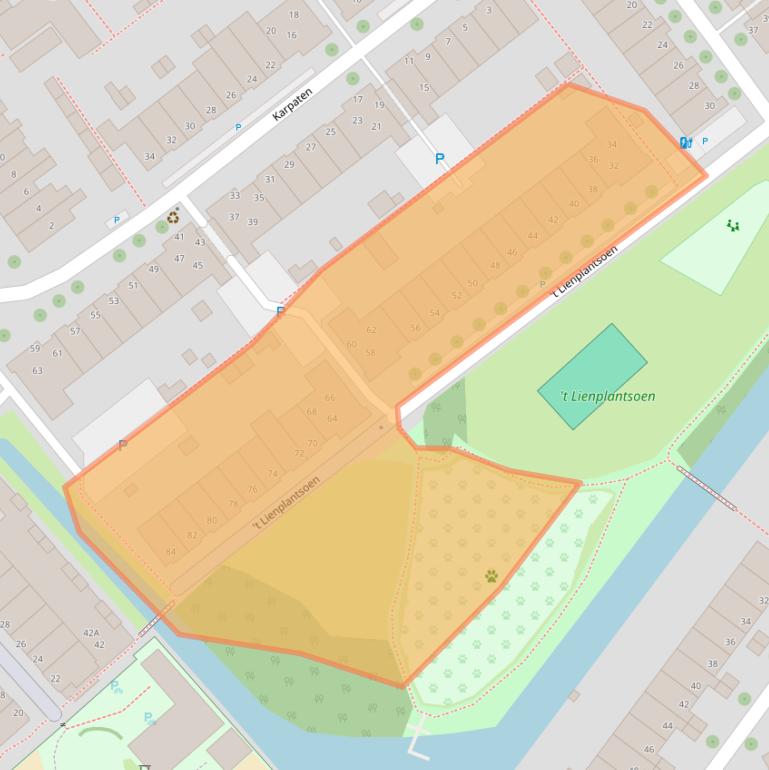 Kaart van postcodegebied 2264MC.
