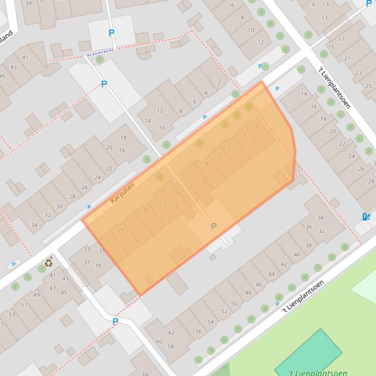 Kaart van postcodegebied 2264MD.