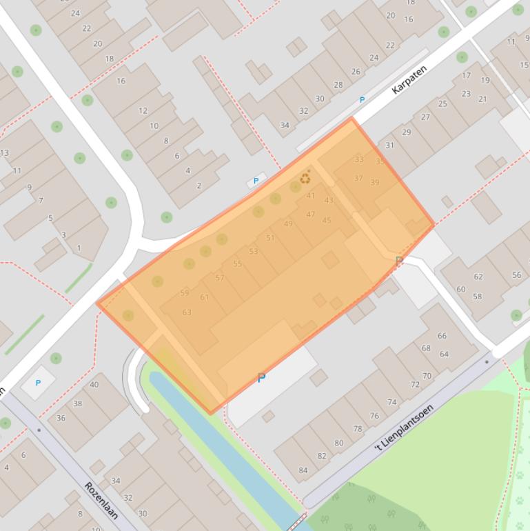 Kaart van postcodegebied 2264ME.