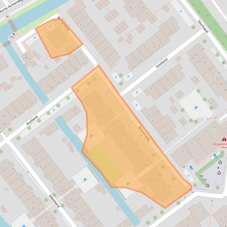 Kaart van postcodegebied 2264MK.