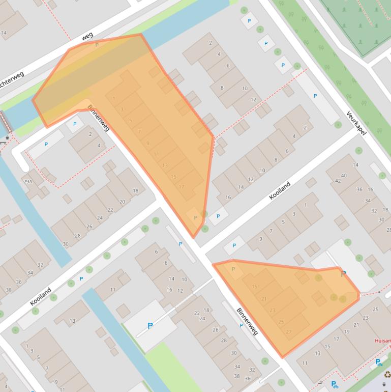 Kaart van postcodegebied 2264ML.