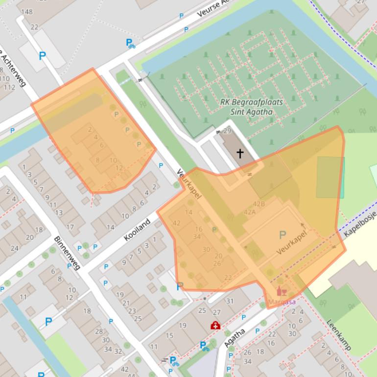Kaart van postcodegebied 2264MN.
