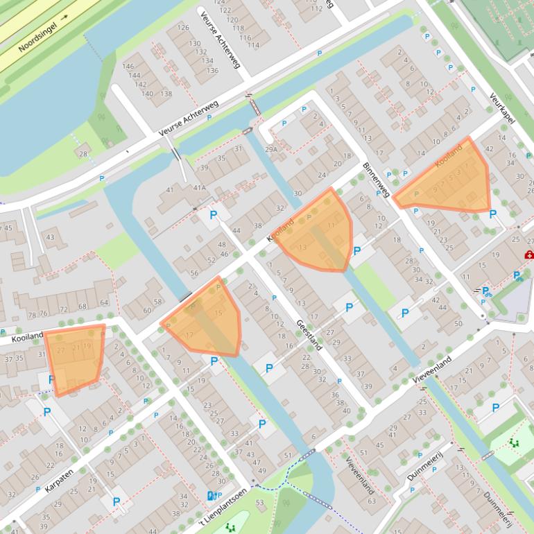 Kaart van postcodegebied 2264MS.