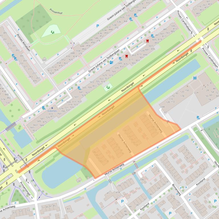 Kaart van postcodegebied 2264SC.