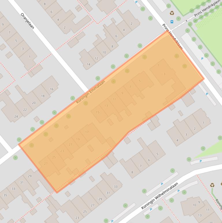 Kaart van postcodegebied 2264SH.