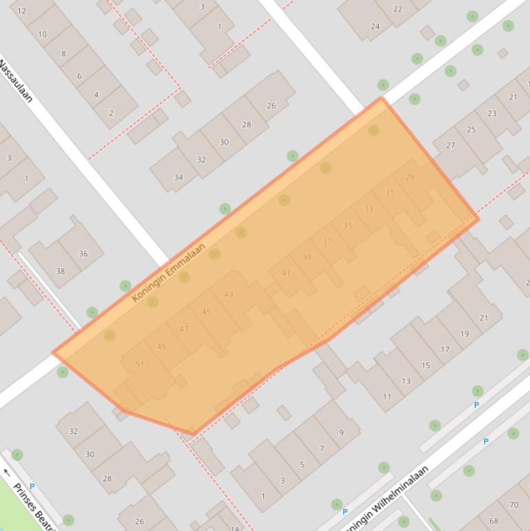 Kaart van postcodegebied 2264SJ.