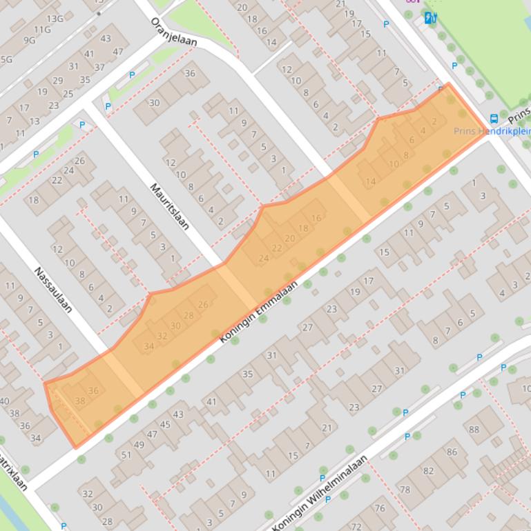 Kaart van postcodegebied 2264SK.