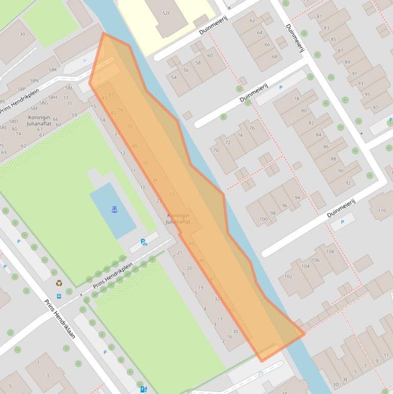 Kaart van postcodegebied 2264SN.