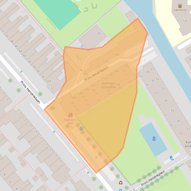 Kaart van postcodegebied 2264SP.