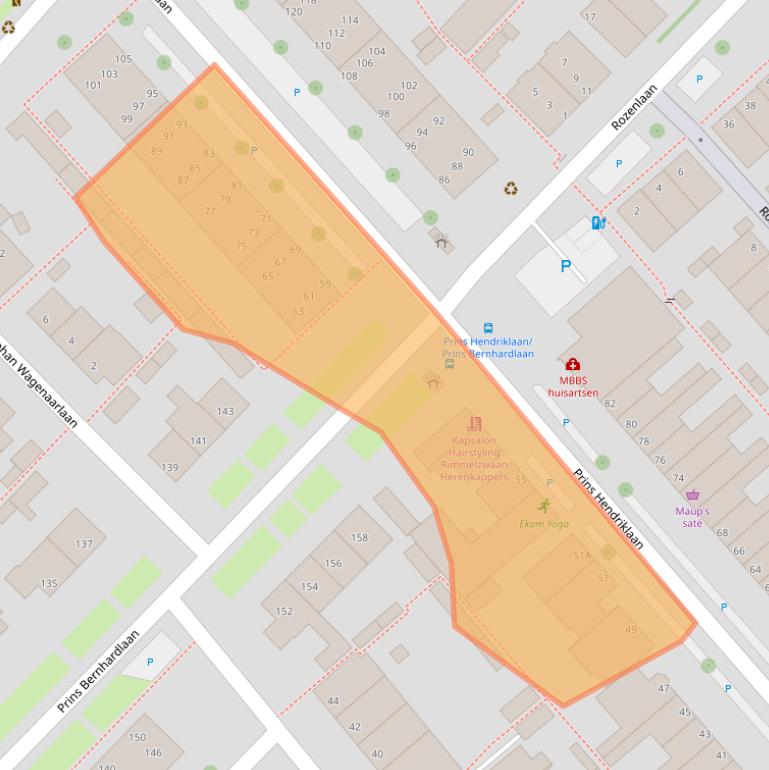 Kaart van postcodegebied 2264ST.