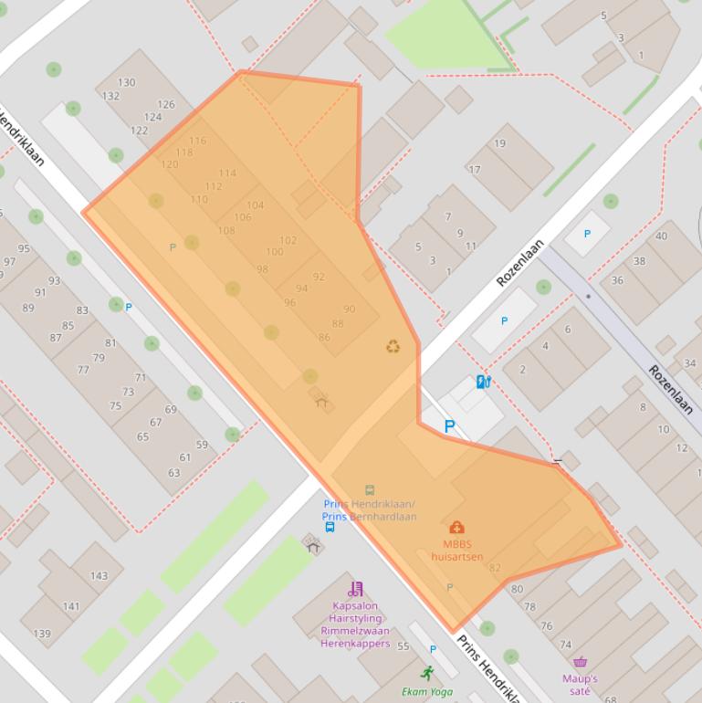 Kaart van postcodegebied 2264SX.