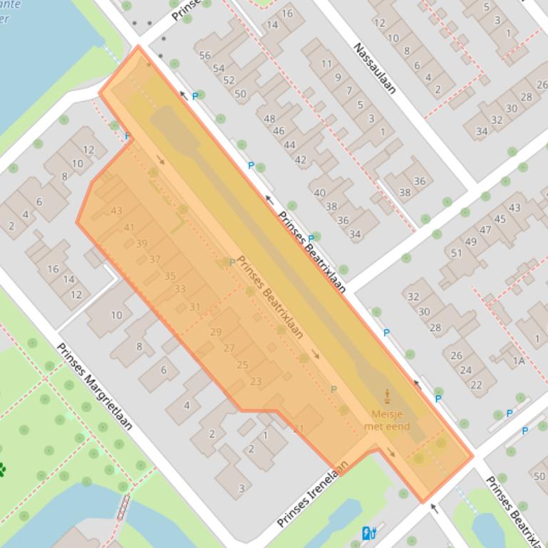 Kaart van postcodegebied 2264TG.