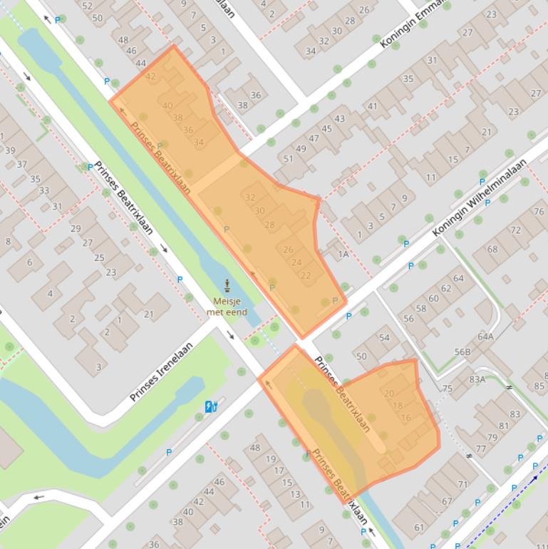 Kaart van postcodegebied 2264TH.