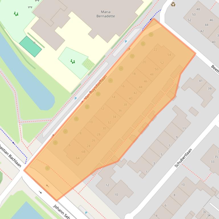 Kaart van postcodegebied 2264TL.