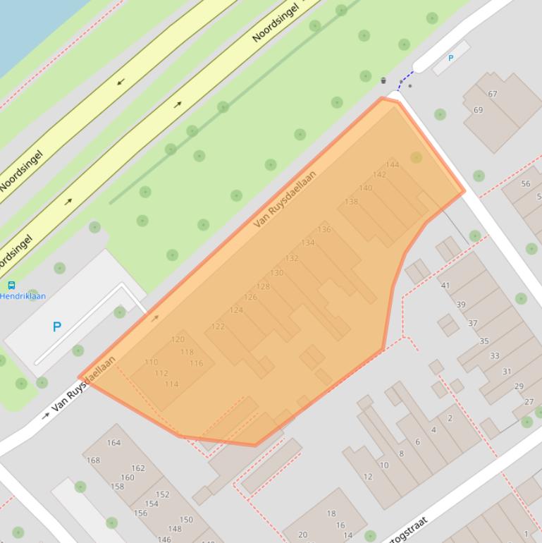 Kaart van postcodegebied 2264TP.