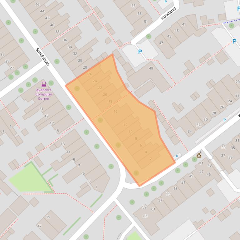 Kaart van postcodegebied 2264TX.