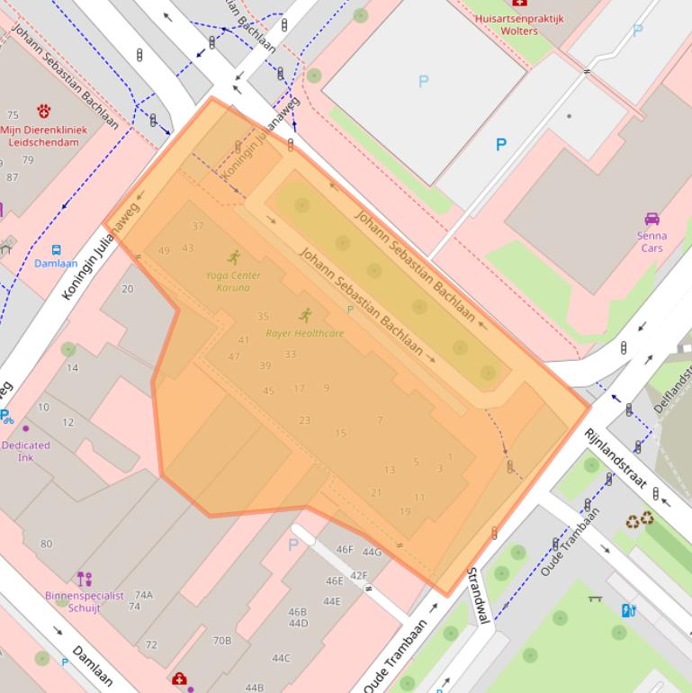 Kaart van postcodegebied 2264VB.