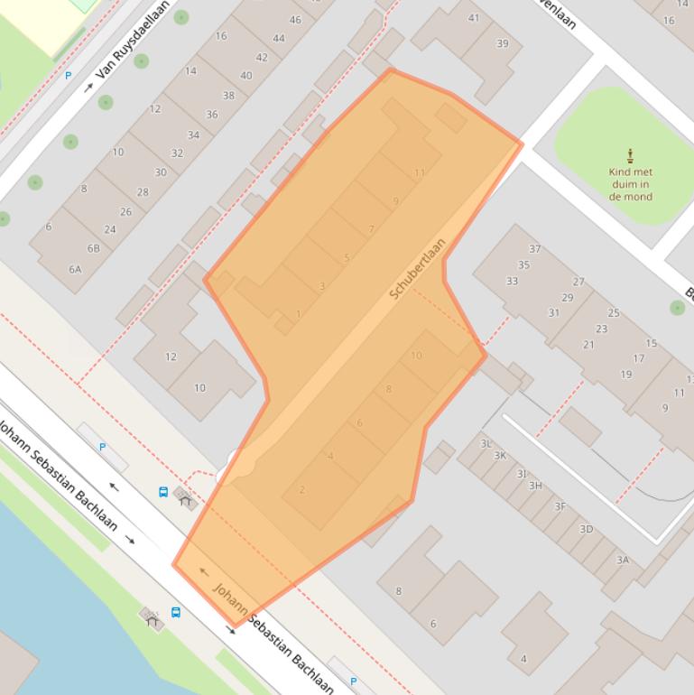 Kaart van postcodegebied 2264VD.