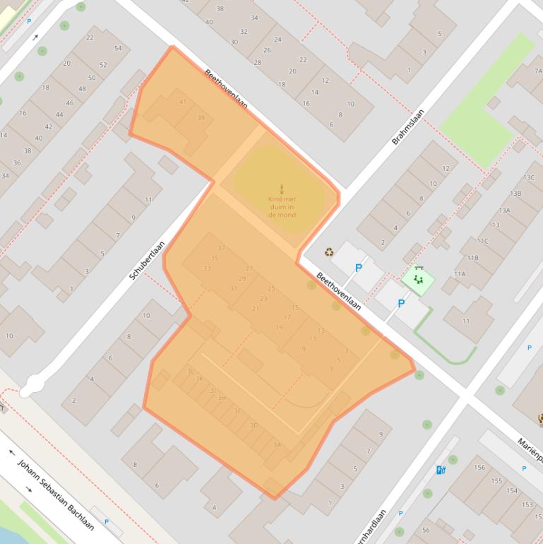 Kaart van postcodegebied 2264VE.