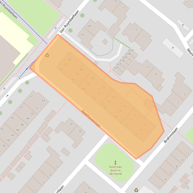 Kaart van postcodegebied 2264VG.