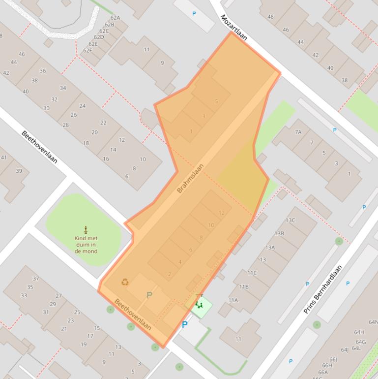 Kaart van postcodegebied 2264VH.