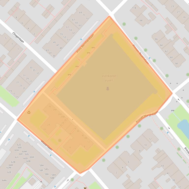 Kaart van postcodegebied 2264VK.