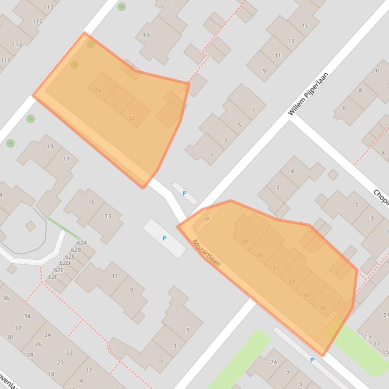 Kaart van postcodegebied 2264VL.