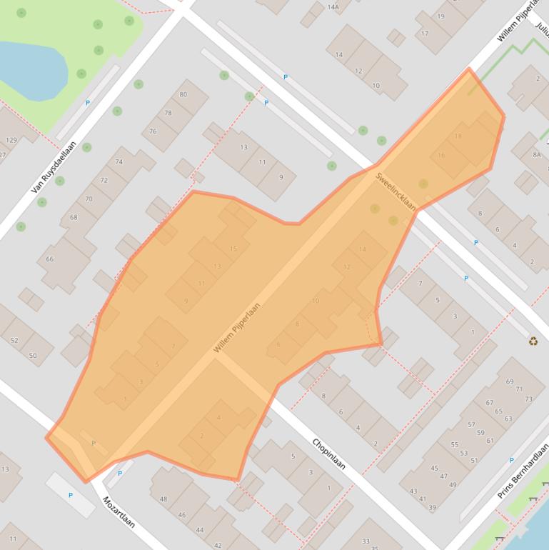 Kaart van postcodegebied 2264VM.