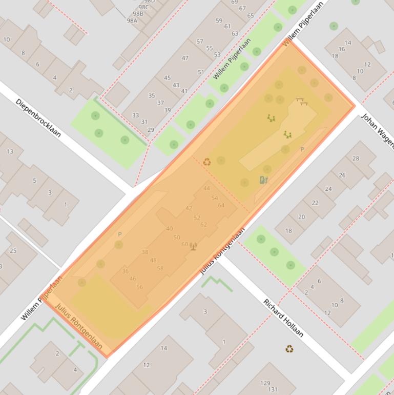 Kaart van postcodegebied 2264VR.