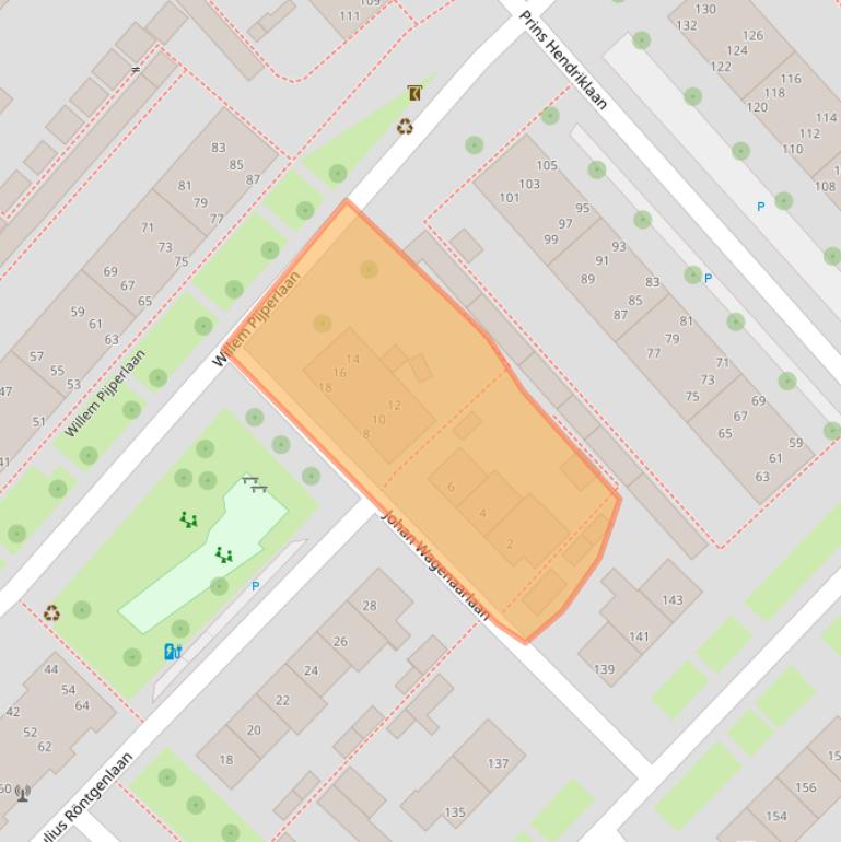 Kaart van postcodegebied 2264VZ.