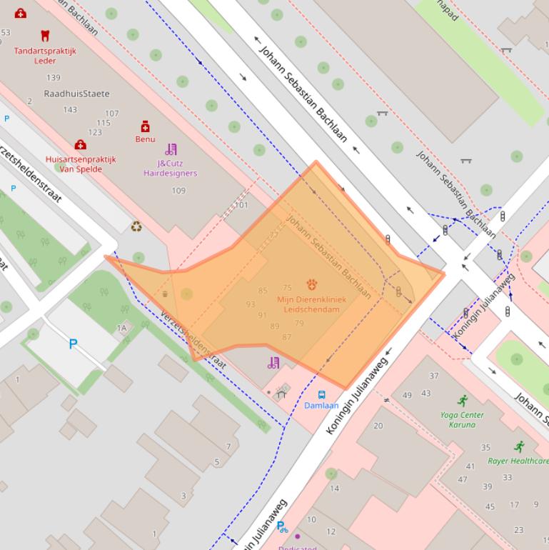 Kaart van postcodegebied 2264WB.