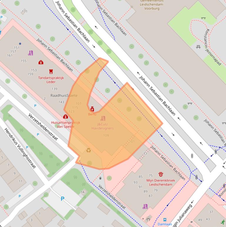 Kaart van postcodegebied 2264WC.