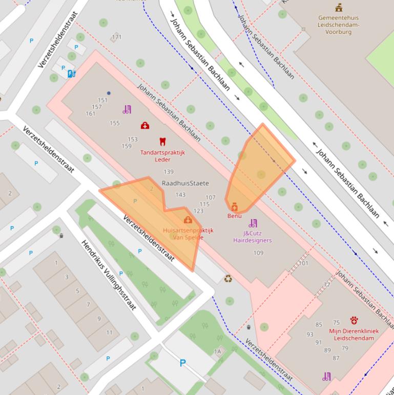 Kaart van postcodegebied 2264WE.