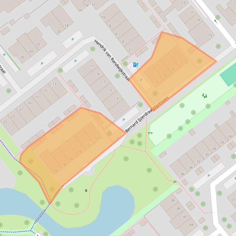 Kaart van postcodegebied 2264XP.