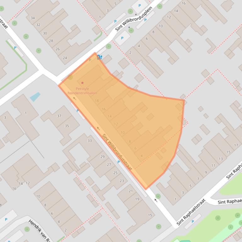 Kaart van postcodegebied 2264XS.