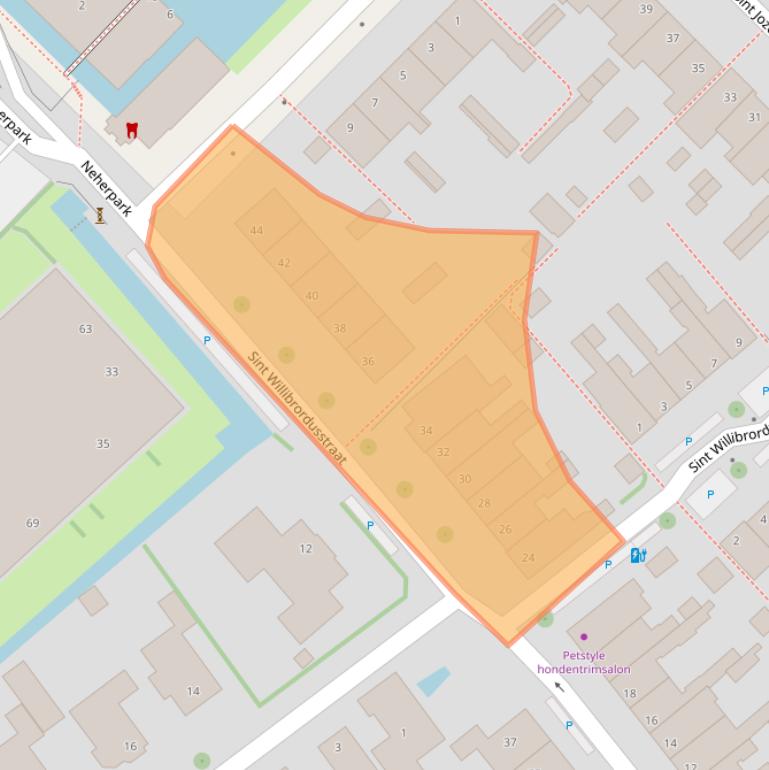 Kaart van postcodegebied 2264XT.