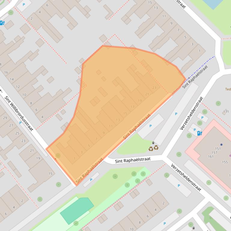 Kaart van postcodegebied 2264XV.