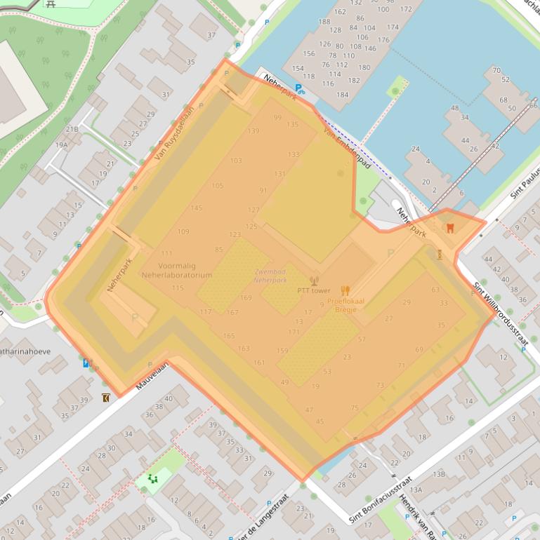 Kaart van postcodegebied 2264ZD.