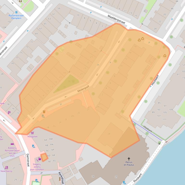 Kaart van postcodegebied 2265AK.