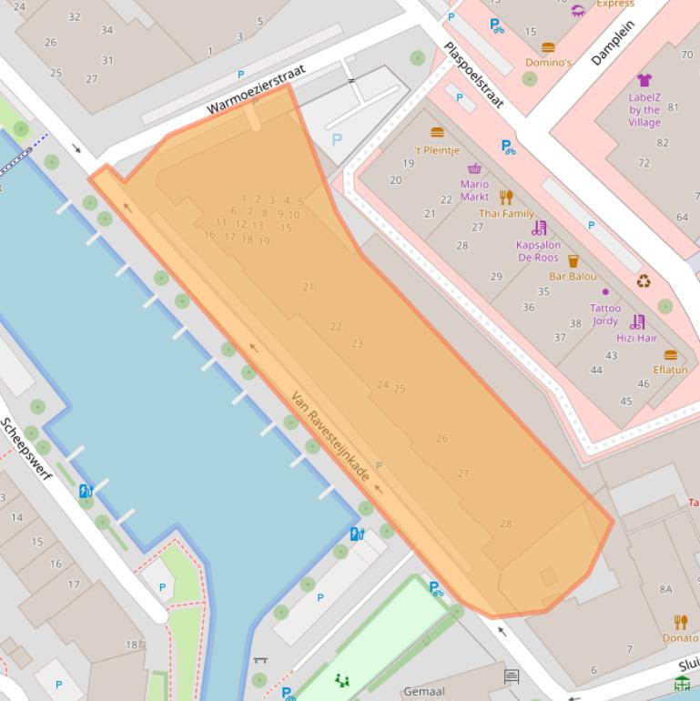 Kaart van postcodegebied 2265AS.