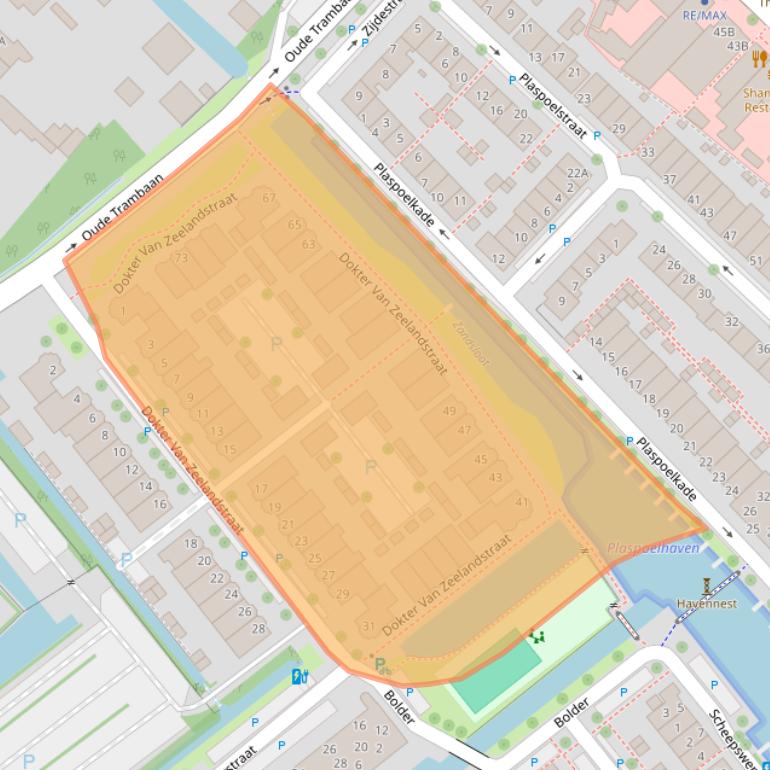 Kaart van postcodegebied 2265BD.