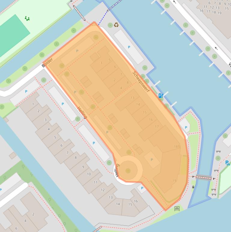 Kaart van postcodegebied 2265BE.