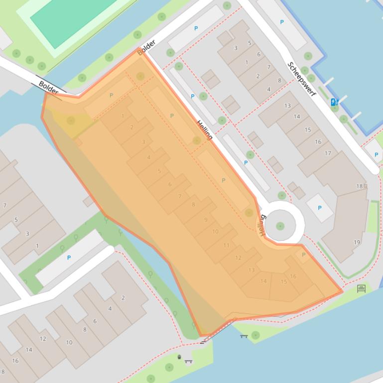 Kaart van postcodegebied 2265BH.