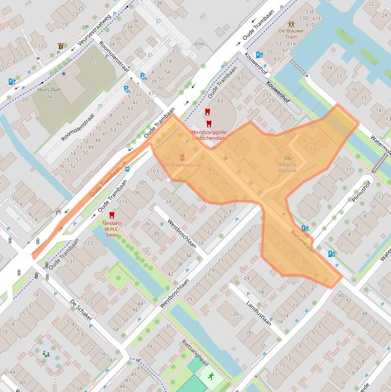 Kaart van postcodegebied 2265CC.