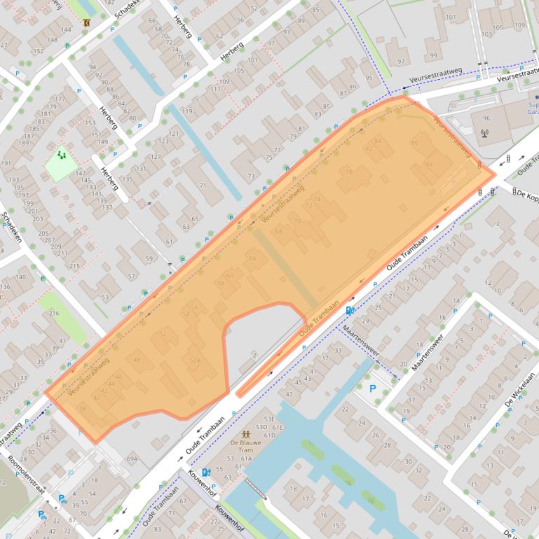 Kaart van postcodegebied 2265CE.